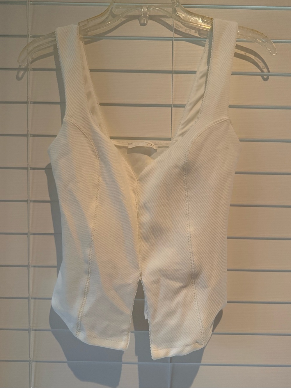 Zara White Structured Camisole Tank